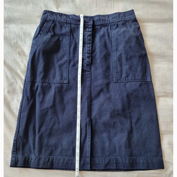 NWOT J. Crew Dark Blue Denim A-line Skirt (US4) - Picture 7 of 7
